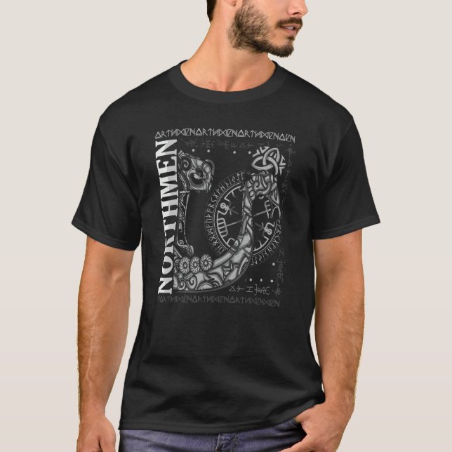 Camiseta Viendo barco normando ejecuta el martillo norso de (Anverso)