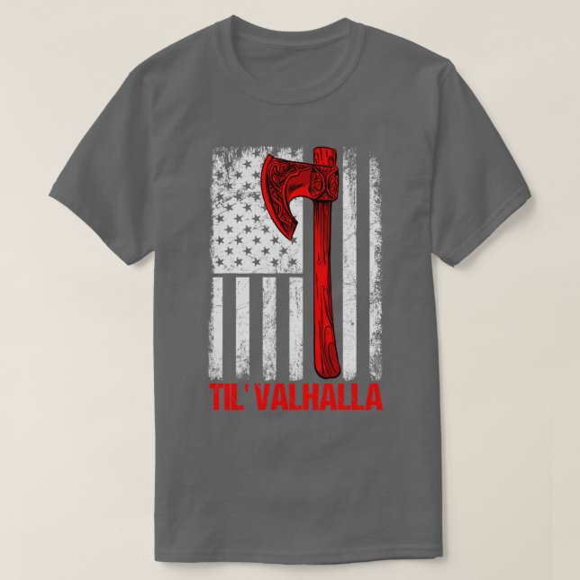 Camiseta Viendo la bandera estadounidense (Diseño del anverso)