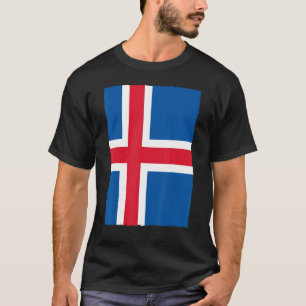 Camiseta Viendo la bandera nacional islandesa retro vintage