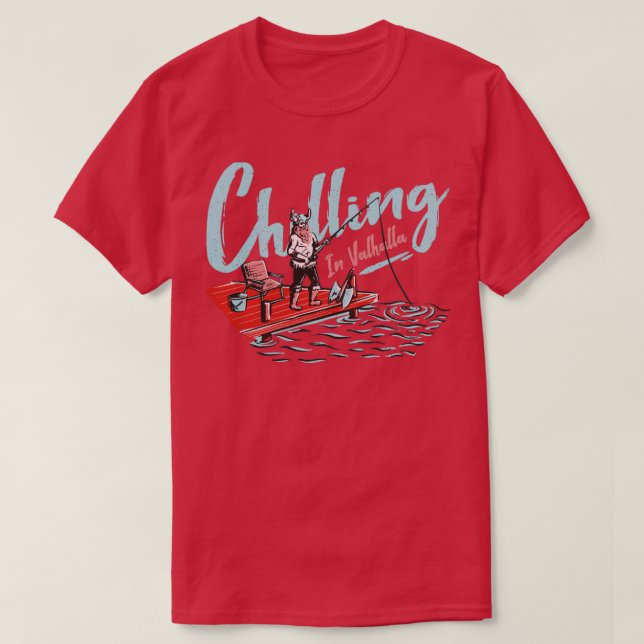 Camiseta Viendo la pesca divertida (Diseño del anverso)