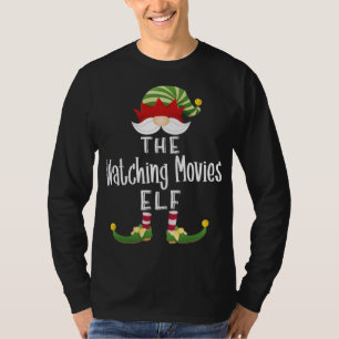 Camiseta Viendo películas Navidades elfo Funny Fiesta Pajam