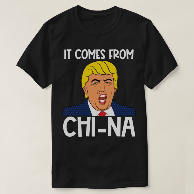 Camiseta Viene de China el gracioso discurso de humor de la (Diseño del anverso)