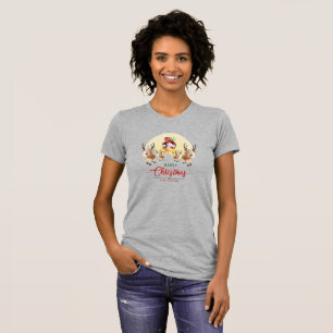 Camiseta Viene Santa Claus Adaptación delgada de las muje