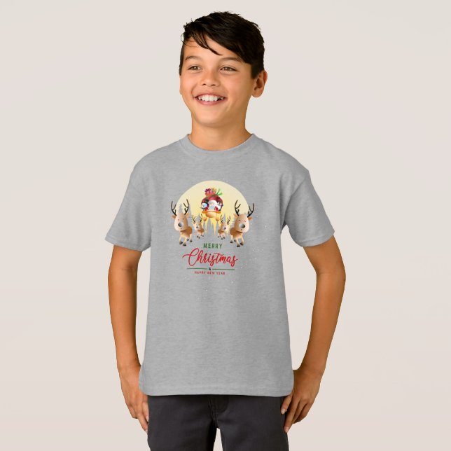 Camiseta Viene Santa Claus | Niños (Anverso completo)