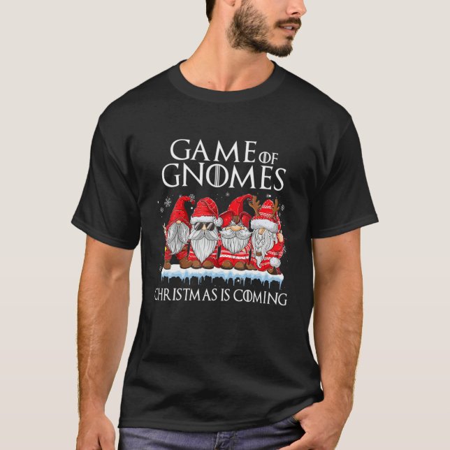 Camiseta Vienen Los Juegos De Gnomies De Navidades De Gnome (Anverso)