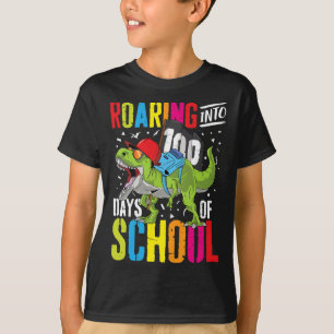Camiseta Viento A 100 Días De Diversión Escolar En Dinosaur