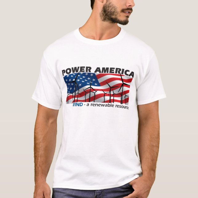 Camiseta VIENTO de América del poder (Anverso)