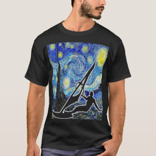 Camiseta Vientos de pintura de windsurf Starry Night