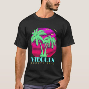 Camiseta Vieques Puerto Rico Palm Trees