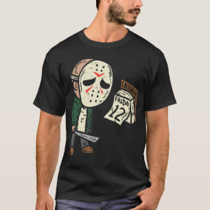 Camiseta Viernes 12.º gracioso humor de película de terror