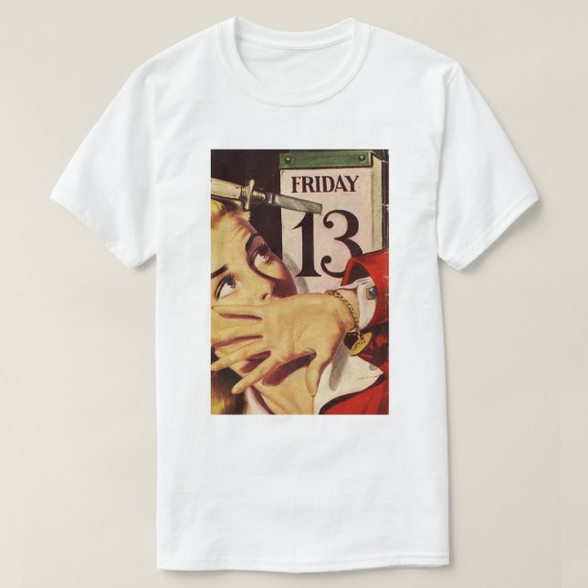 CAMISETA VIERNES 13.ª IMPRESIÓN DE VINTAJE (Diseño del anverso)