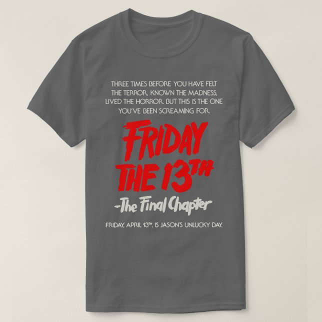 Camiseta Viernes 13.º TShirt 1 (Diseño del anverso)