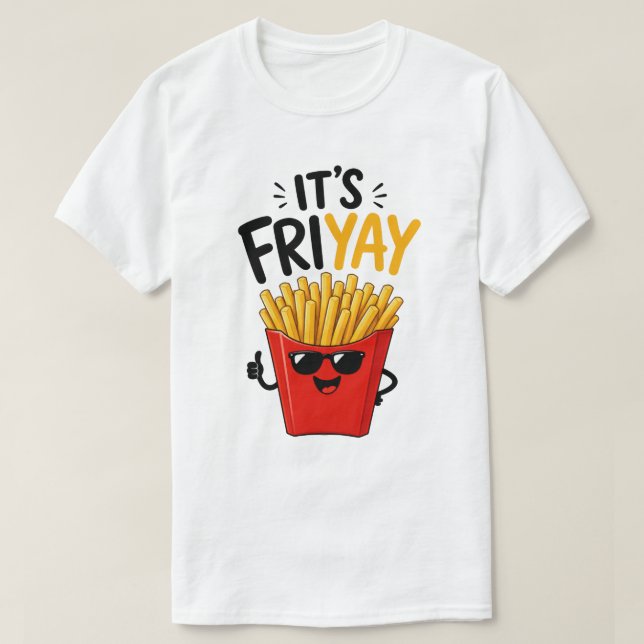 Camiseta Viernes Divertido Unisex Blanco (Diseño del anverso)