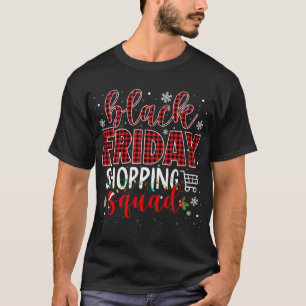 Camiseta Viernes Escuadrón de compras Santa Plaid Family Bl