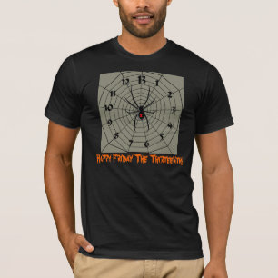 Camiseta ¡Viernes feliz el décimotercero! Cara de reloj d