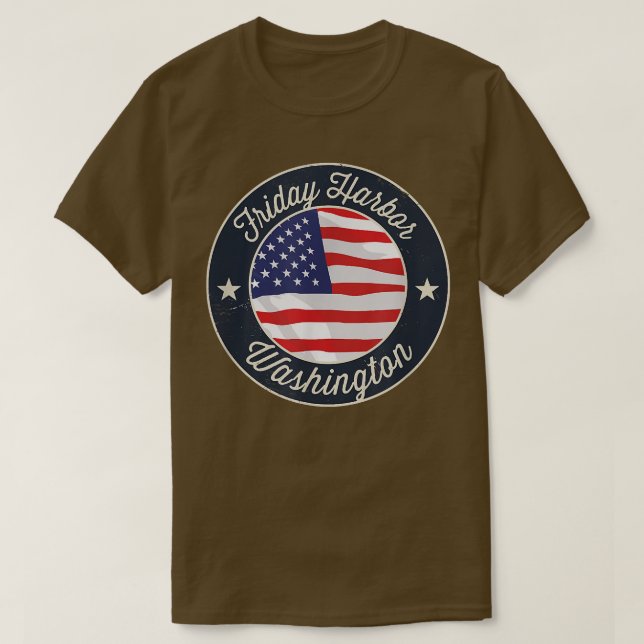Camiseta Viernes Harbor - Patriótico Washington Souvenir T- (Diseño del anverso)