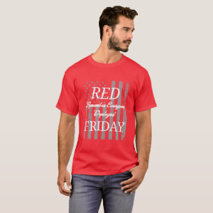 Camiseta Viernes Rojo de Conciencia Patriótica de Apoyo Mil