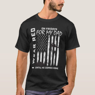 Camiseta Viernes Rojo Desplegado Papá Tropas de Apoyo Milit