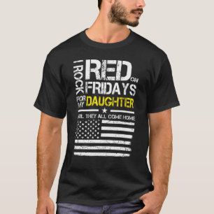 Camiseta Viernes Rojo Papá Militar Usa Rojo Para Mi Hija