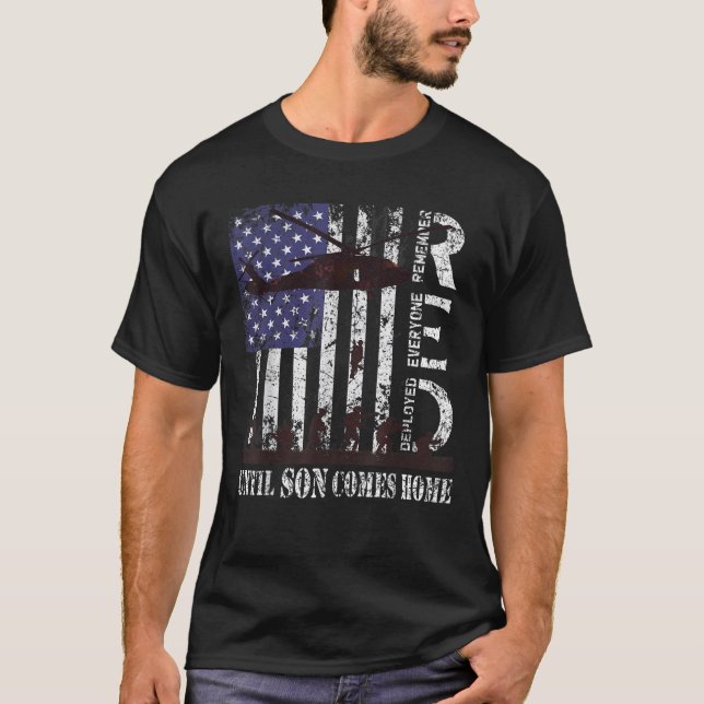 Camiseta Viernes Rojo Para Mi Hijo Ejército De EEUU Despleg (Anverso)