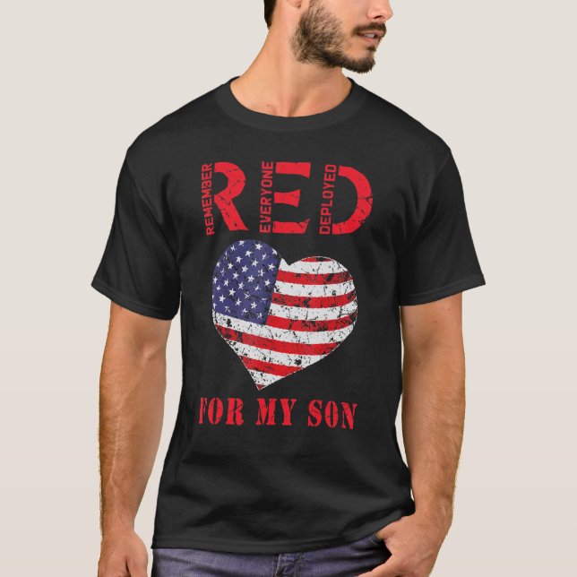Camiseta Viernes Rojo Para Mi Hijo Recuerda A Todos Los Des (Anverso)