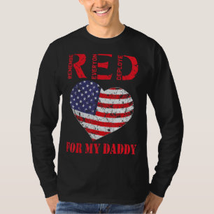 Camiseta Viernes Rojo Para Mi Papá Apoya A Nuestras Tropas 