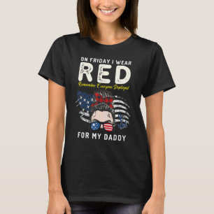Camiseta Viernes Rojo Para Mi Papá Apoya A Nuestras Tropas