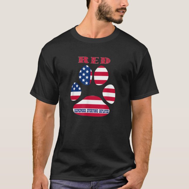 Camiseta Viernes Rojo Perros de Servicio Militar Regalo par (Anverso)