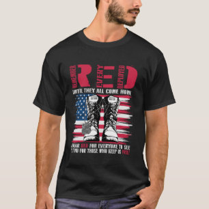 Camiseta Viernes Rojo Recordar a Todos los Militares Desple