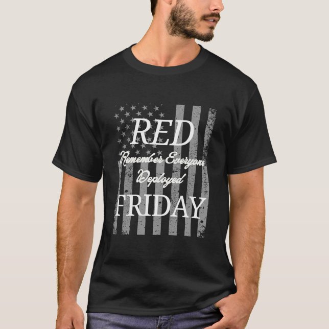 Camiseta viernes rojo recordar todos los desplegados (Anverso)