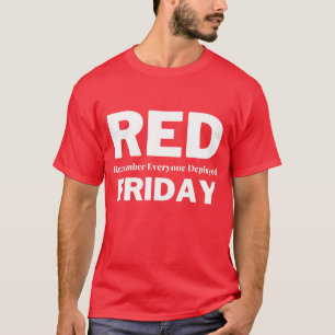 Camiseta Viernes rojo recuerda a todos los desplegados