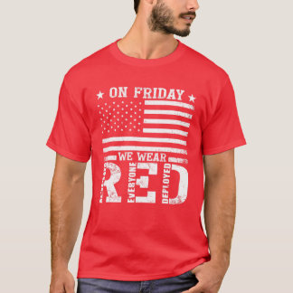 Camiseta Viernes Rojo Recuerde A Todos Los Desplegados Braz