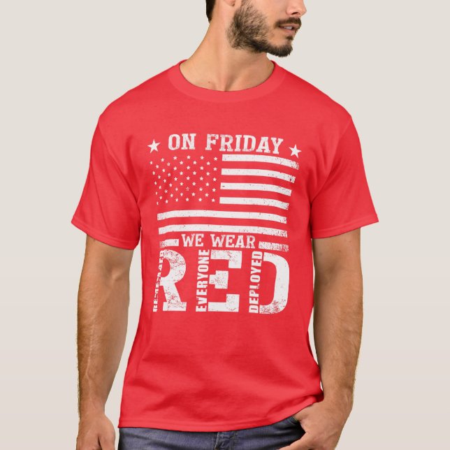 Camiseta Viernes Rojo Recuerde A Todos Los Desplegados Braz (Anverso)