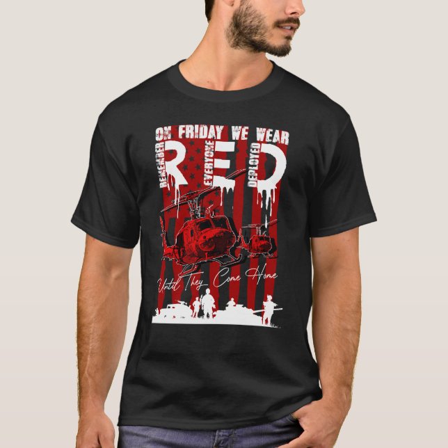 Camiseta Viernes Rojo Recuerden A Todo El Mundo Desplegado  (Anverso)