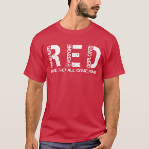 Camiseta Viernes Rojo Recuerden A Todos Desplegados Militar