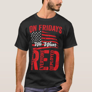 Camiseta Viernes Rojo Recuerden A Todos Desplegados Vet Mil
