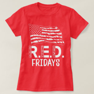 Camiseta Viernes ROJOS Recuerdan A Todos Los Desplegados Mi