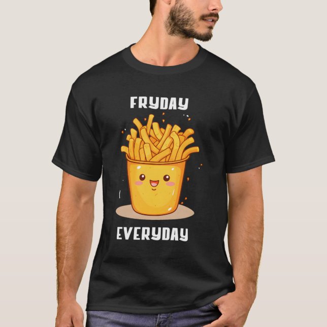 Camiseta Viernes viernes Everday Pompom Cute Kawaii Potato  (Anverso)