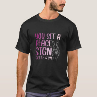 Camiseta Vieron un signo de paz 1 ver 5 6 cm Comadrona