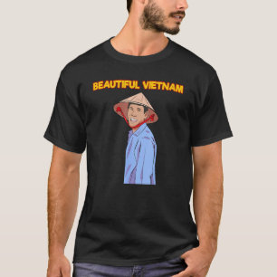 Camiseta Vietnam campesinos vietnamitas campos de arroz ban