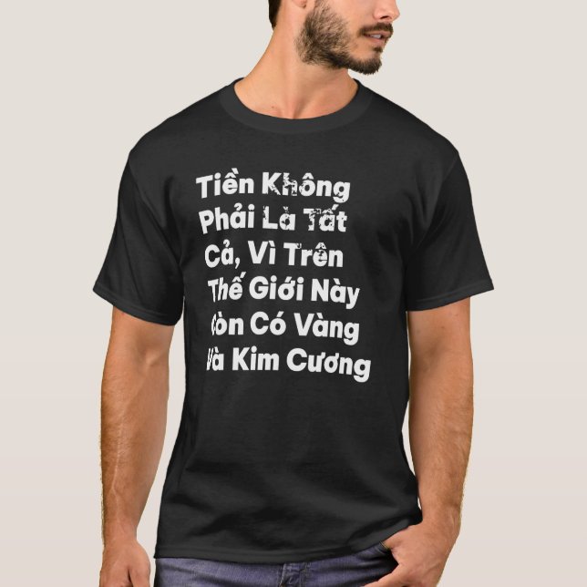 Camiseta Vietnam: Cita vietnamita de Tien Vang dinero Diam (Anverso)