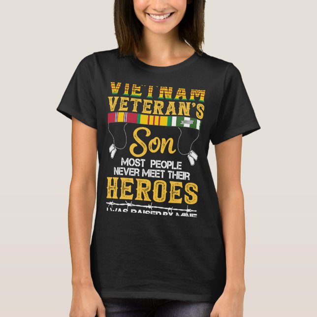 Camiseta Vietnam: El hijo de un veterano veterano (Anverso)