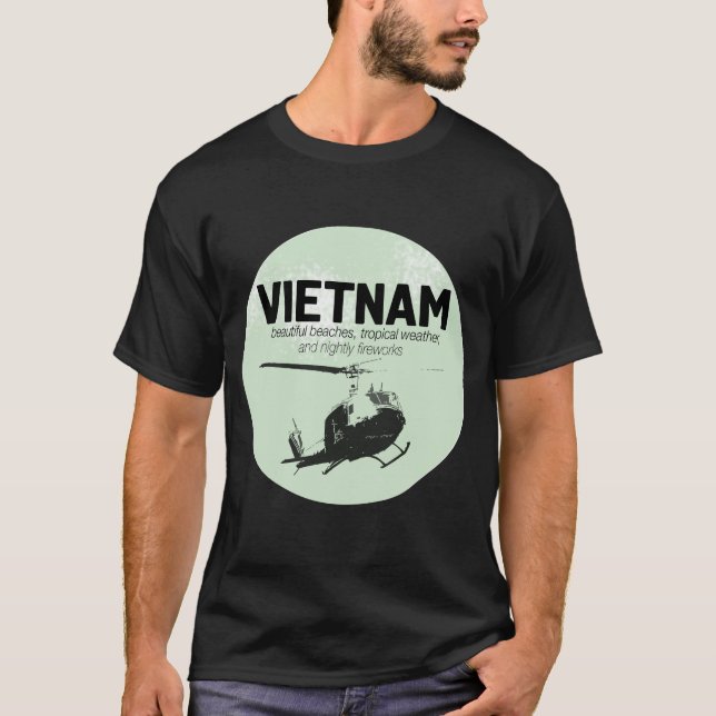 Camiseta Vietnam - playas hermosas, tiempo tropical. (Anverso)