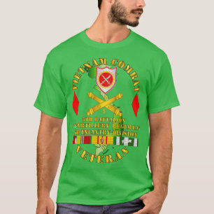 Camiseta Vietnam Vet de Combate 5 Bn 4ª Artillería 5ª Inf D