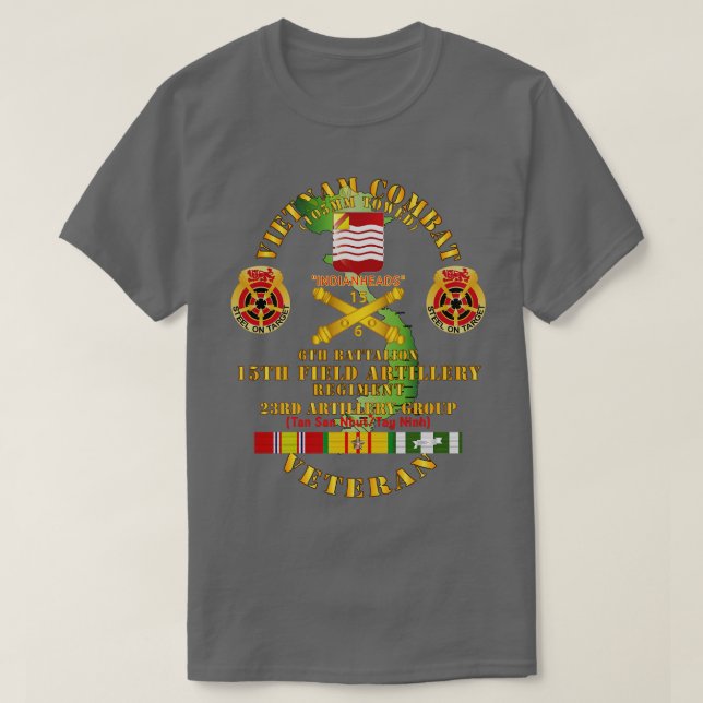 Camiseta Vietnam Vet de Combate 6ª Bn 15ª Artillería 23ª Ar (Diseño del anverso)