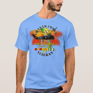 Camiseta Vietnam Vet de Combate UH34D Caballo de mar con sa