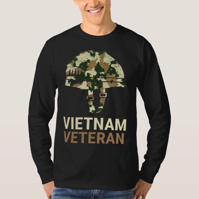 Camiseta Vietnam Veteran Camo Helmet (Anverso)
