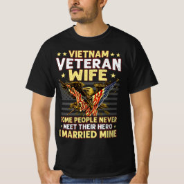 CAMISETA VIETNAM VETERAN ESPOSA ALGUNAS PERSONAS NUNCA CONO