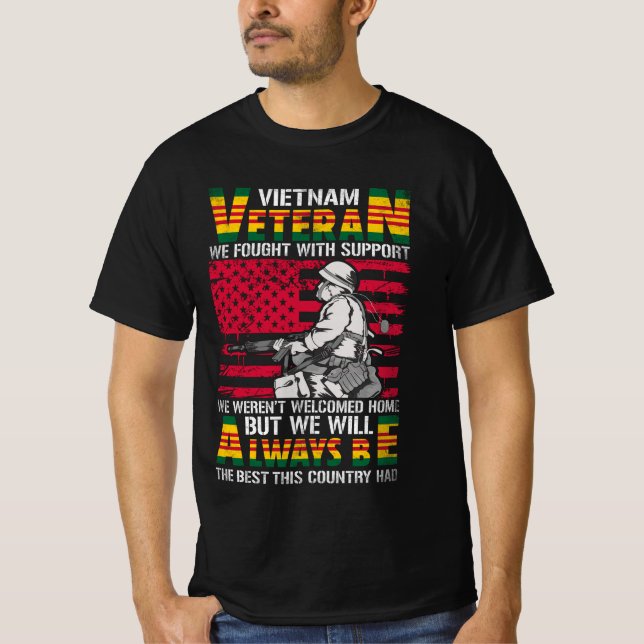 CAMISETA VIETNAM VETERAN LUCHAMOS CON APOYO QUE NO TENÍAMOS (Anverso)