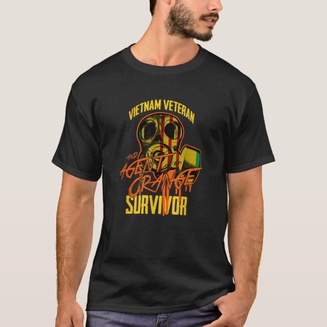 Camiseta VIETNAM VETERAN Y AGENT NARANJA SURVIVOR T Shirt (Anverso)